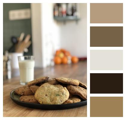 Kitchen Preparation Brown Dessert Milk Nutrition Cookies Cooking Dessert Food Cook Image